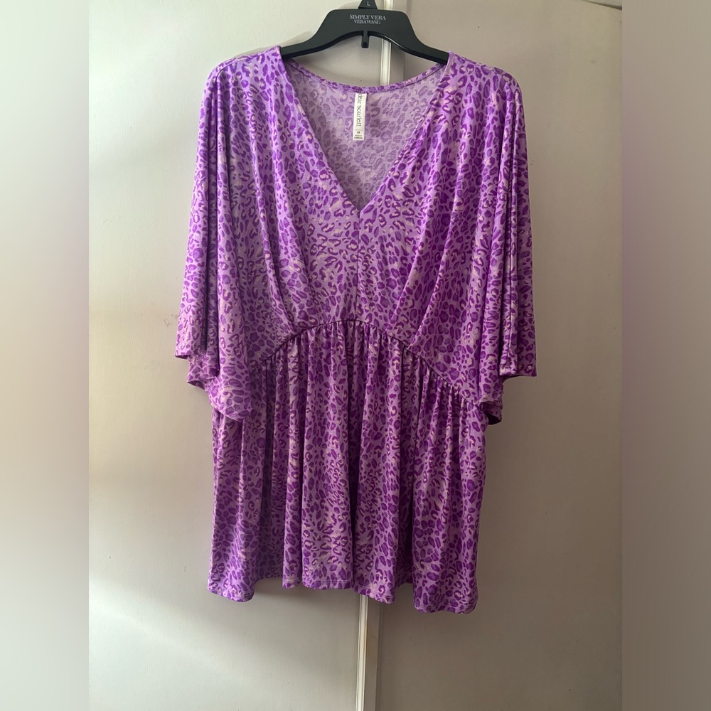 Purple Leopard Blouse